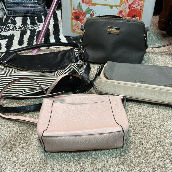 Kate Spade Pink, Black, and Gray Crossbody Bag Collection all 4 included - Picture 5 of 8